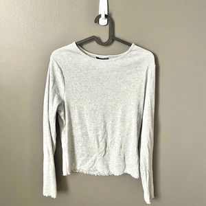BOGO FREE!! NWOT new look women’s grey ribbed long sleeve top